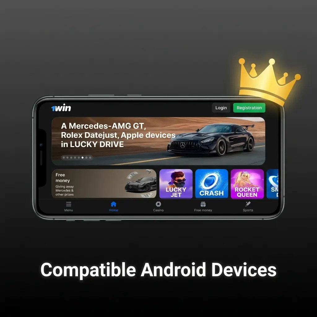 Compatible Android devices for 1win app