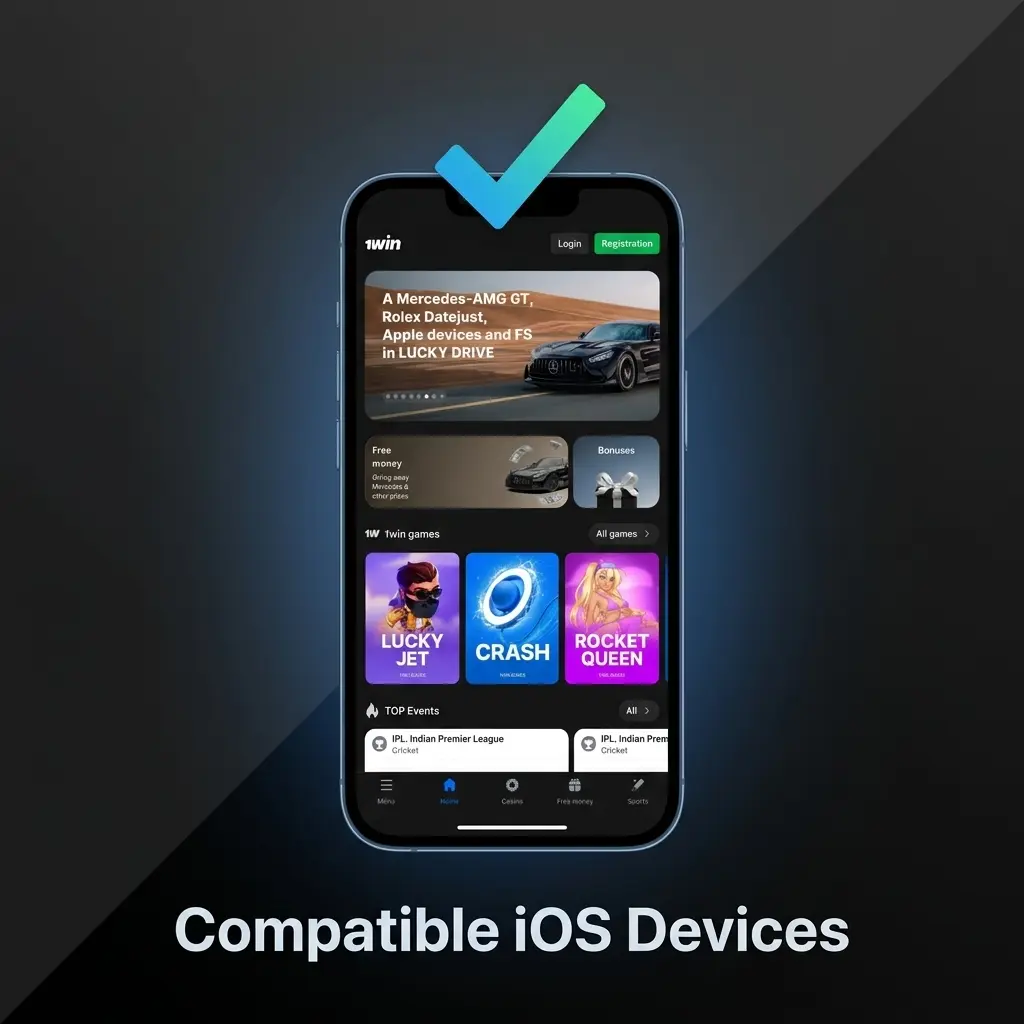Compatible iOS devices for 1win app