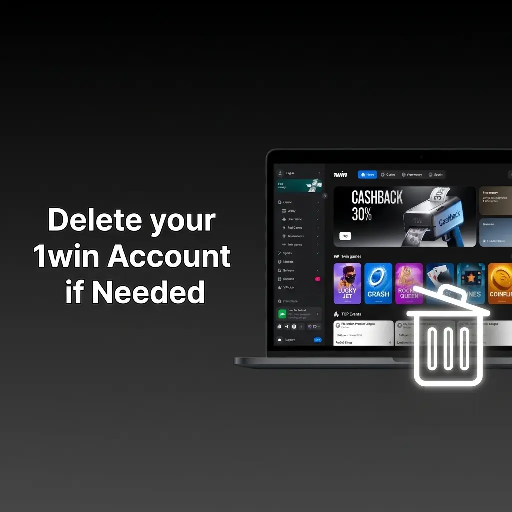 Deleting a 1win account permanently