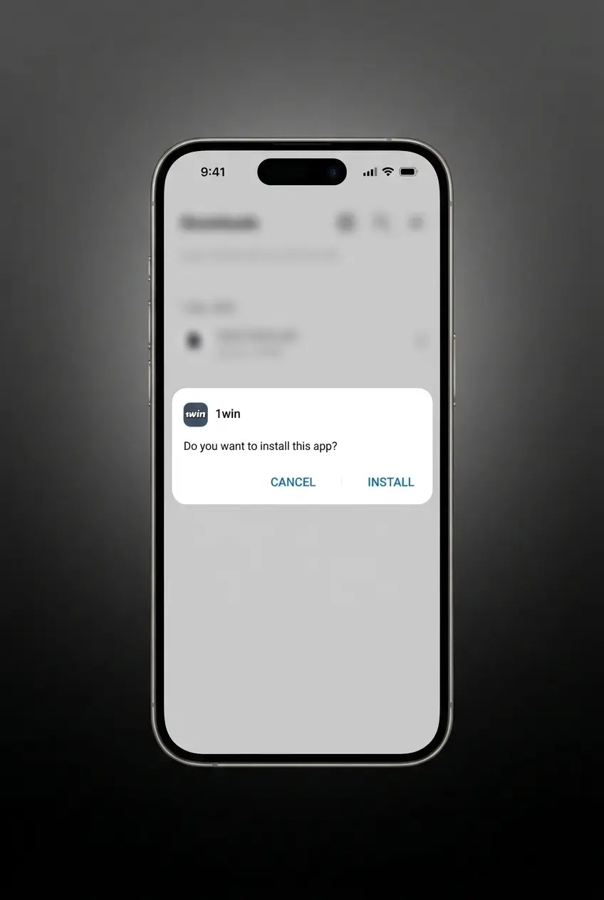 1win APK download for Android in 3 steps: tap Download App, confirm download, then install from unknown sources