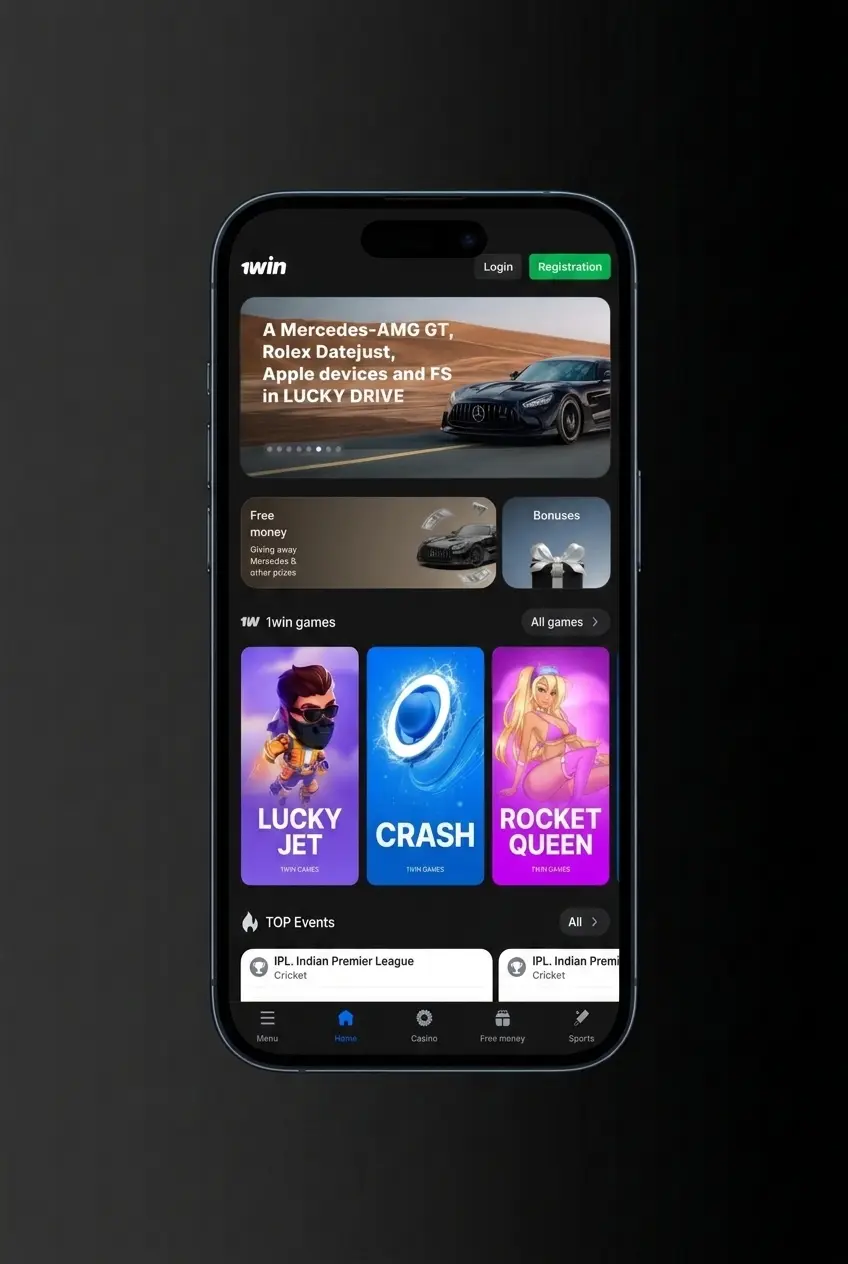 Step-by-step guide showing how to download the 1win iOS app in 5 steps via App Store
