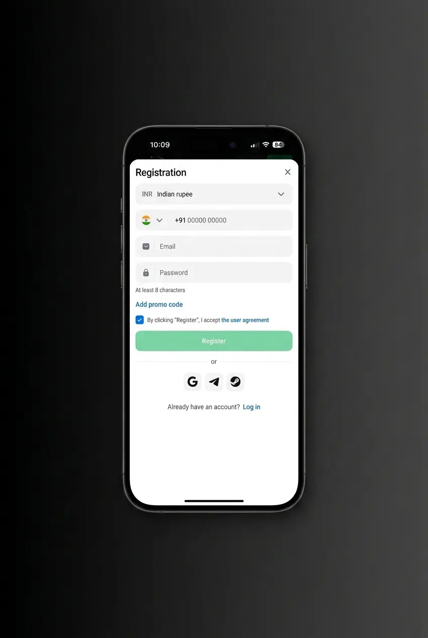 Download and log in to the 1win app