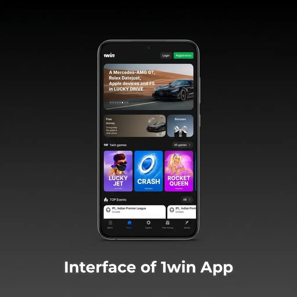 Interface of 1win App