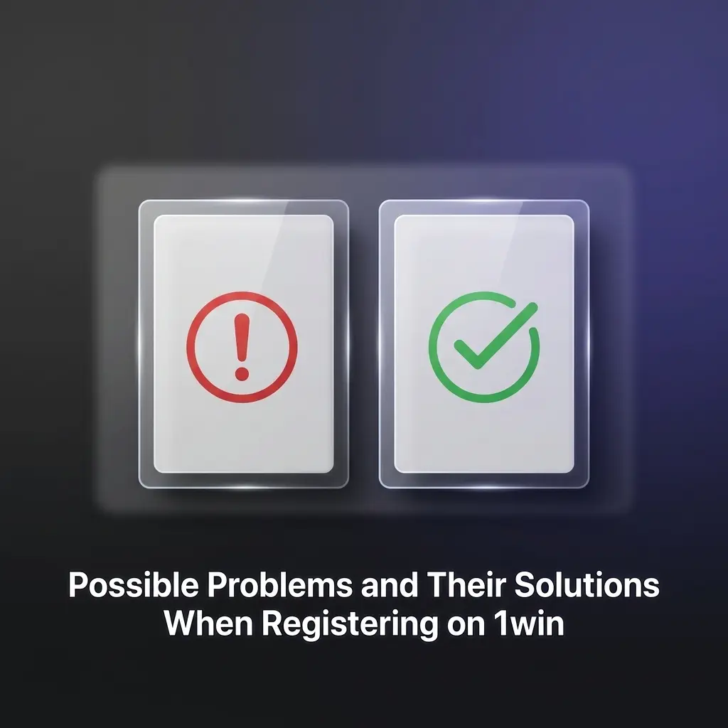 Problems and solutions when registering on 1win