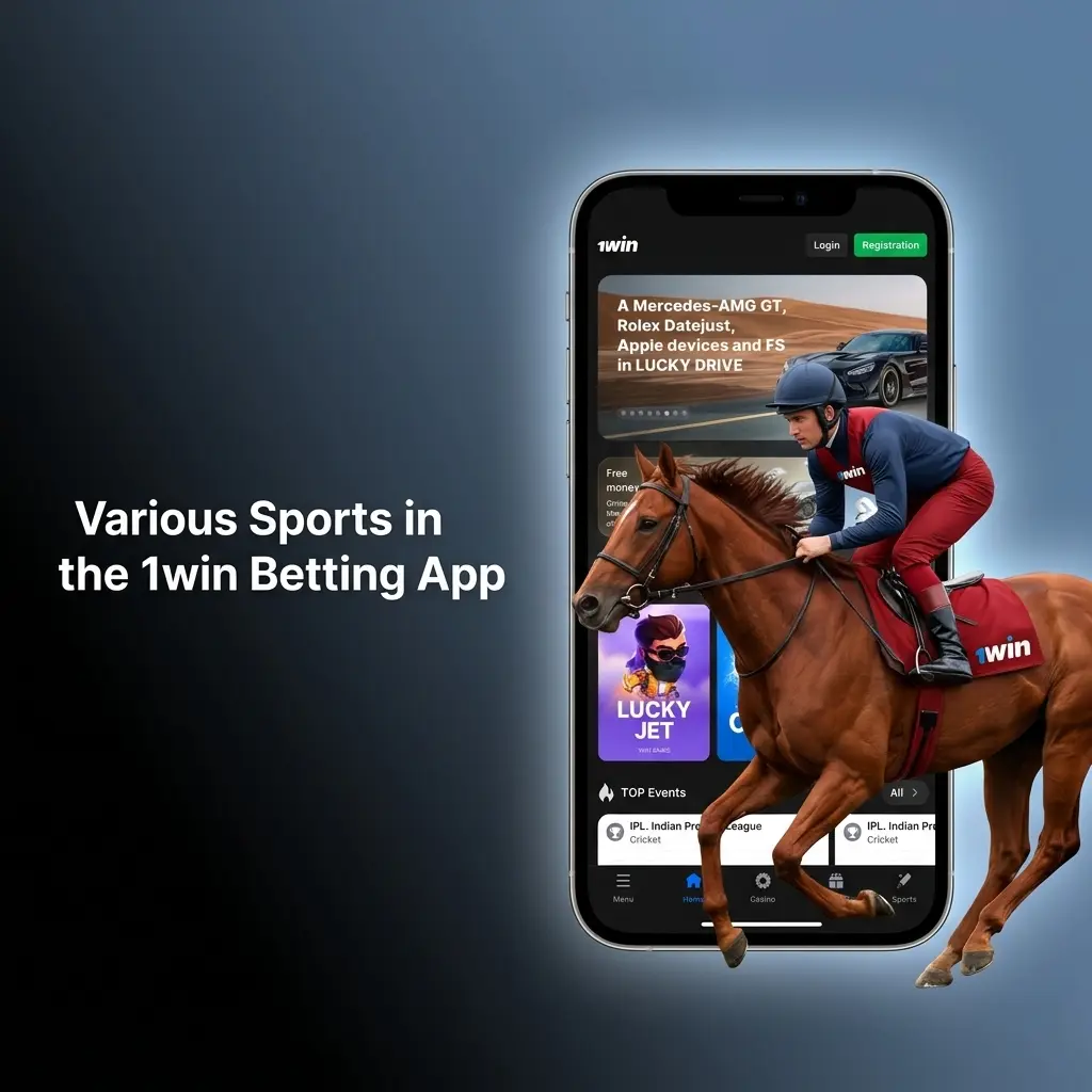 Various sports available in the 1win betting app